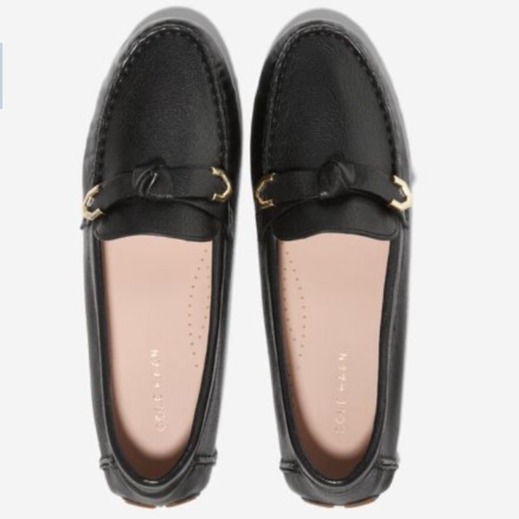 Cole Haan Women's Evelyn Bow Driver in black leather, size 11 - Picture 2 of 5